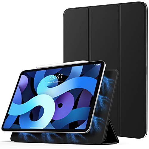 10.9-inch, 2020 Strong Magnetic Trifold Stand Case & Auto Sleep/Wake Black Support Apple Pencil Pair & Charging iPad Air 4 Case /iPad Pro 11 2018, TiMOVO Case for New iPad Air 4th Generation 